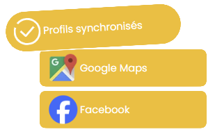 Profils synchronisés : Google Maps et Facebook